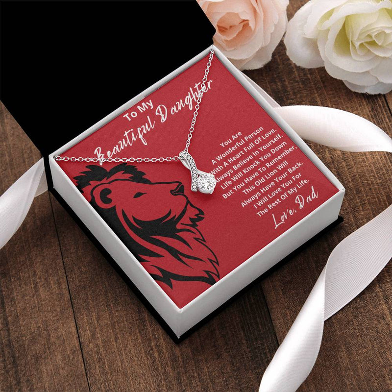 To My Beautiful Daughter  You Are A Wonderful Person With A Heart Full Of Love 1 Alluring Beauty Necklace