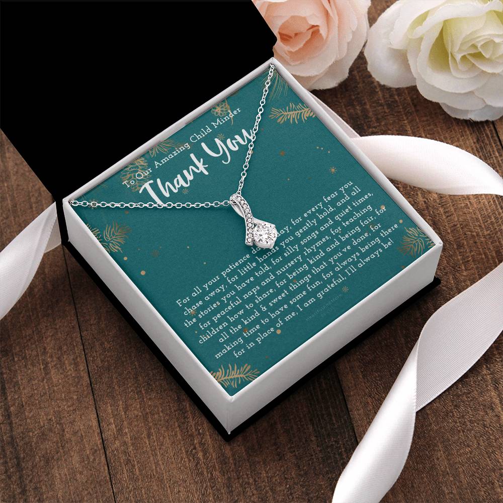 Thank You Gift For Child Minder Child Minder Appreciation Gift  Child Minder Leaving Gift Childminder Christmas Gift Child Minder Necklace Alluring Beauty Necklace
