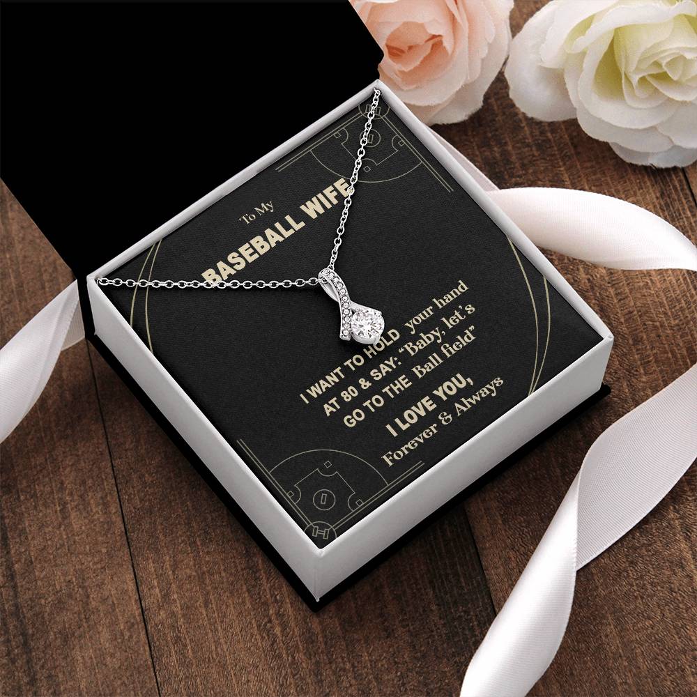 To My Baseball Wife - Baby Let's Go To The Ball Field - Luxury Necklace Alluring Beauty Necklace