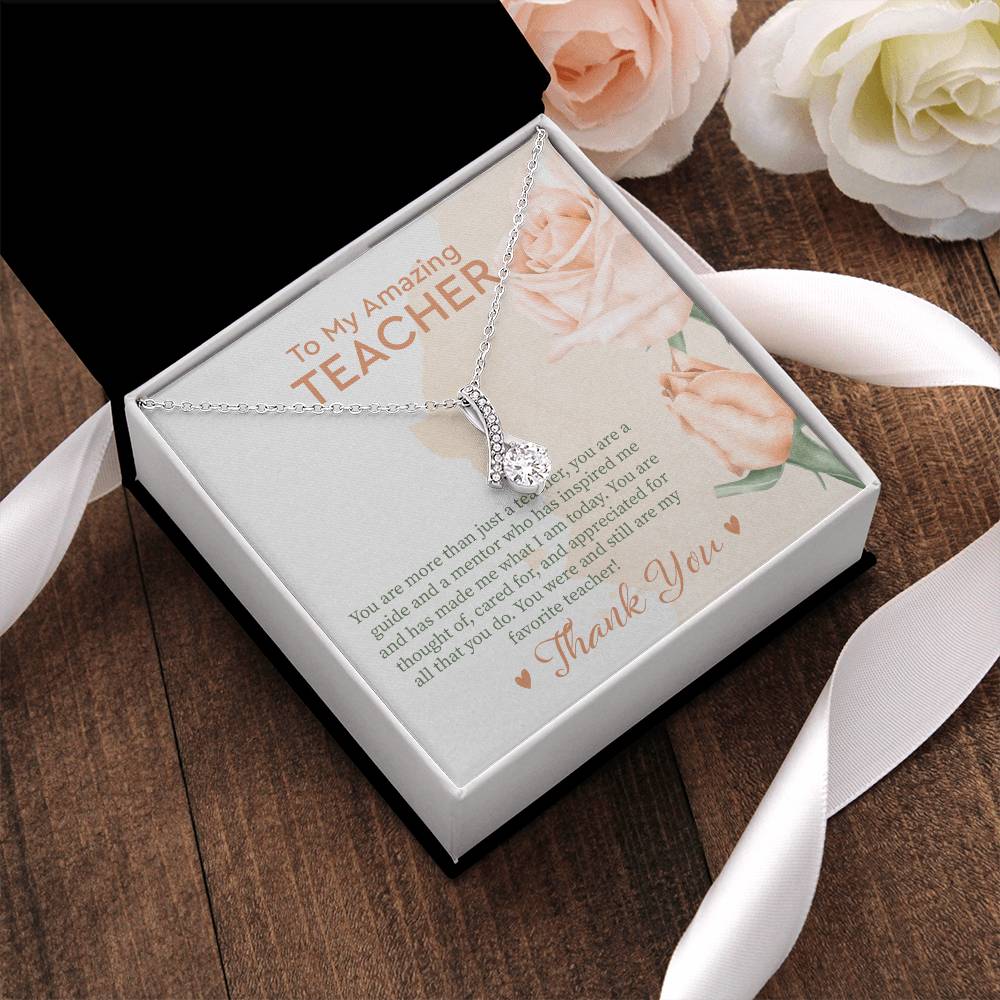 Teacher Necklace Gift Thank You Gift For Teacher From Student Mentor Gift Idea Alluring Beauty Necklace