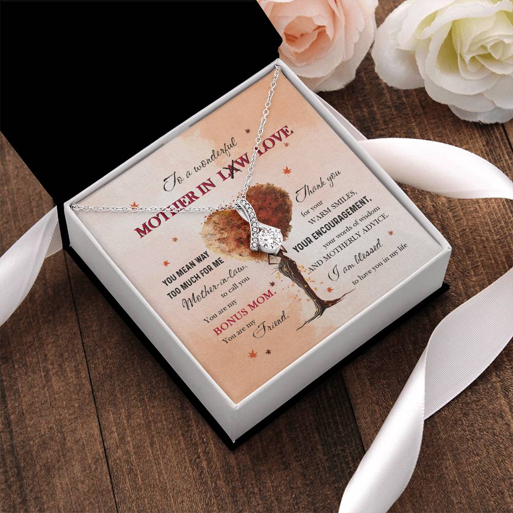 To A Wonderful Mother In Law Alluring Beauty Necklace