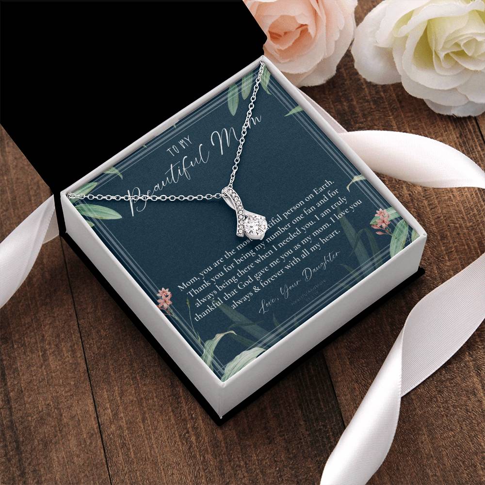 To My Beautiful Mom Necklace To Mom Gift Mom Gift Mom Necklace Jewelry From Daughter Gift Mom Birthday Christmas Mothers Day 1 Alluring Beauty Necklace