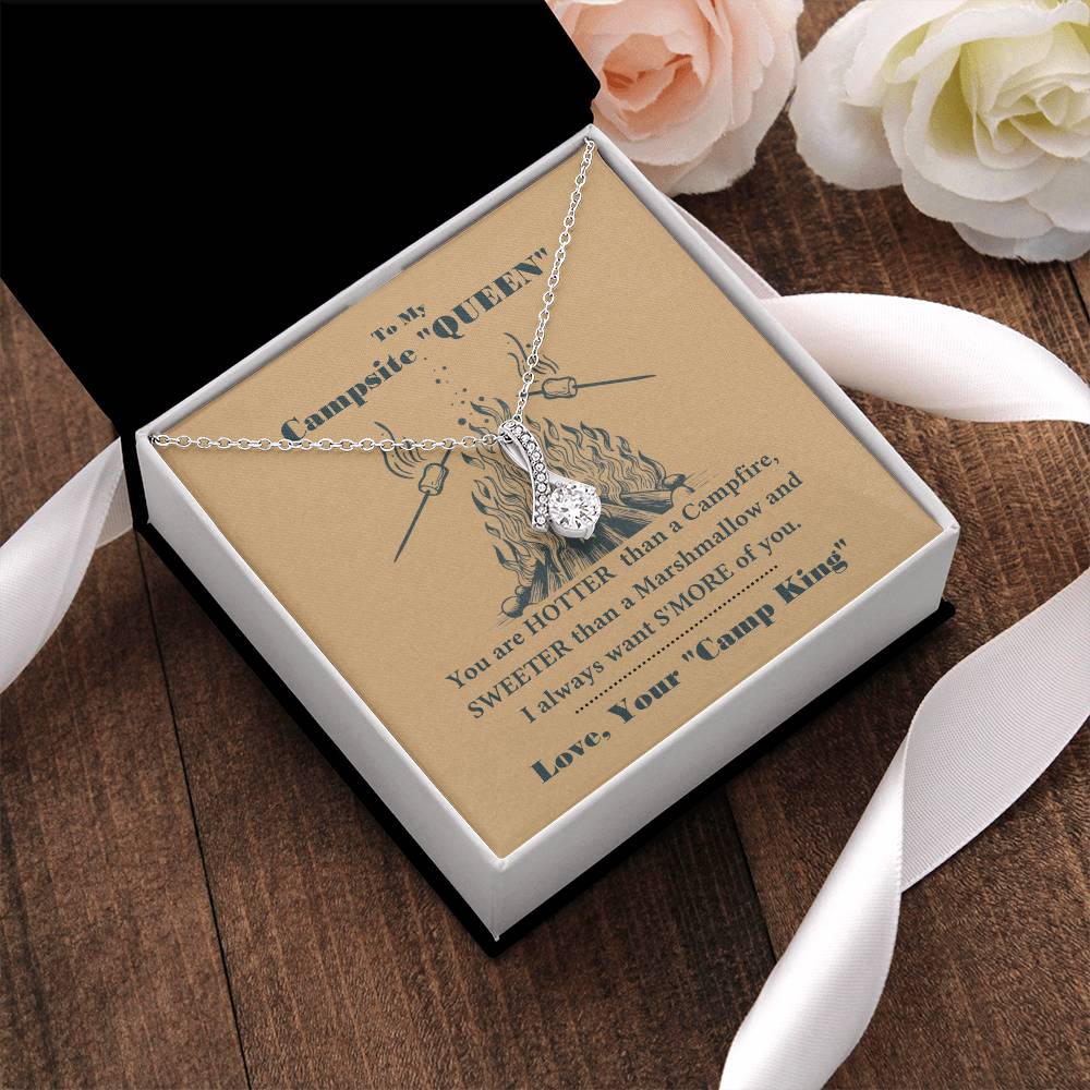 Campsite Queen Hotter Than A Campfire And I Always Want S&#39;more Of You Alluring Beauty Necklace