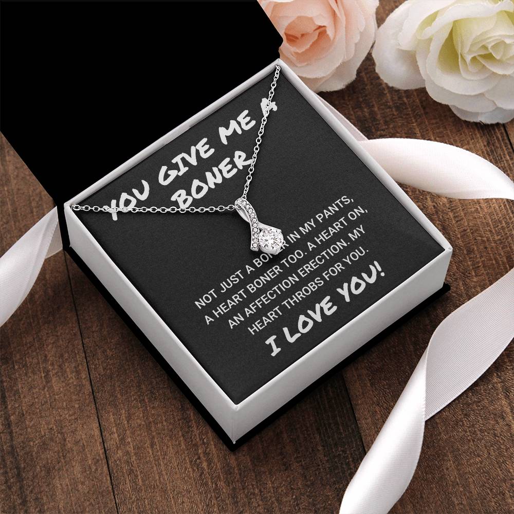 Affection Erection Funny Valentine&#39;s Necklace Alluring Beauty Necklace