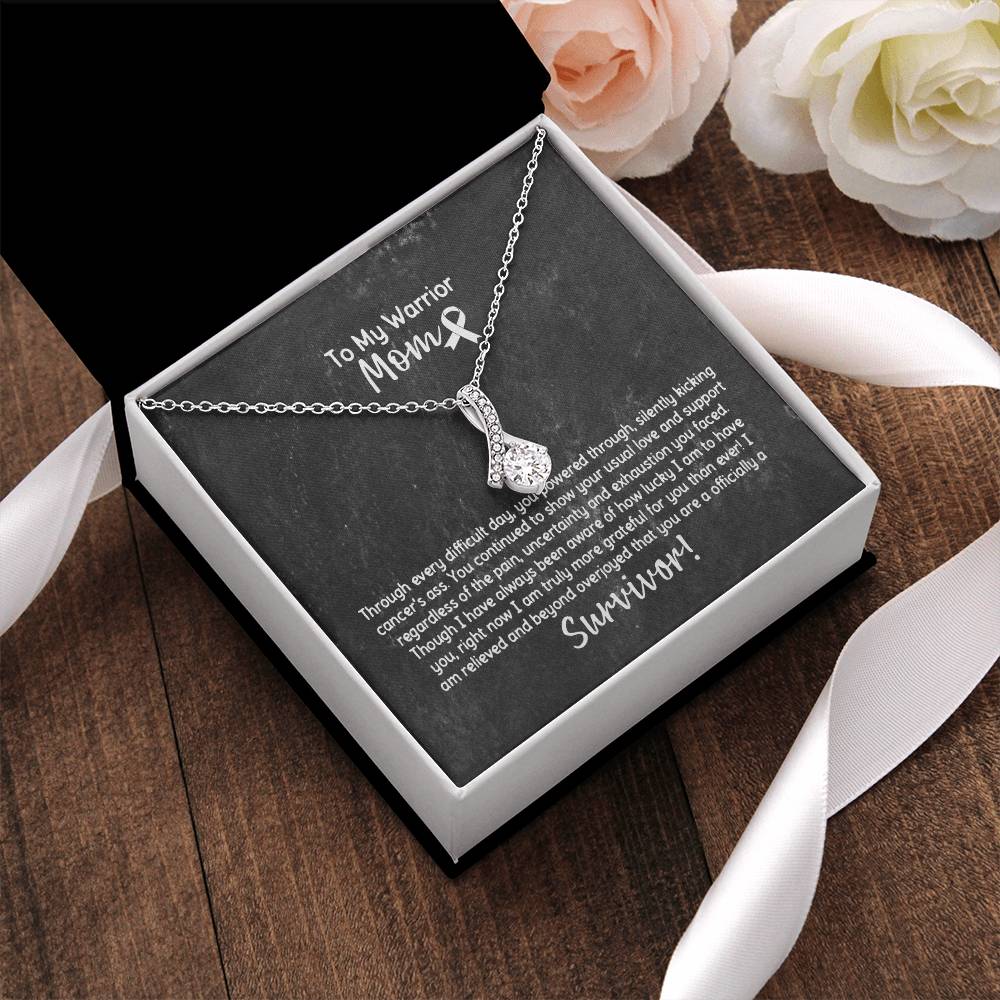 Mom Survivor Ribbon Necklace Alluring Beauty Necklace