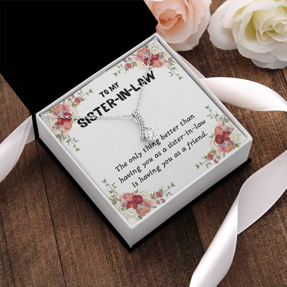 Sister Of The Groom Gift Sparkly Pendant Necklace Alluring Beauty Necklace