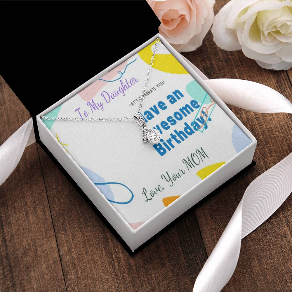 Beautiful Sparkly Pendant Gift To Daughter From Mom Alluring Beauty Necklace