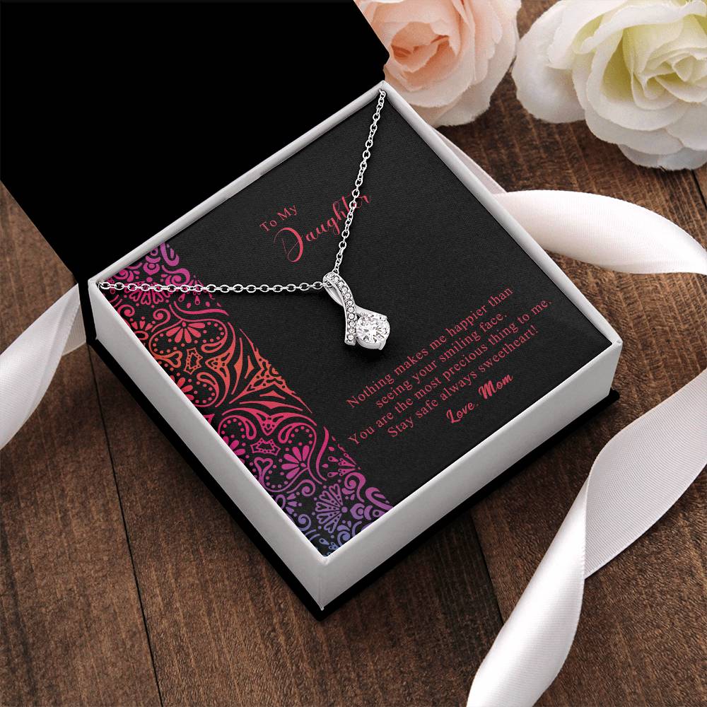 Mom To Daughter Alluring Beauty Necklace Gift -  Daughter Birthday Gift Daughter Jewelry Daughter Necklace Mom To Daughter Alluring Beauty Necklace