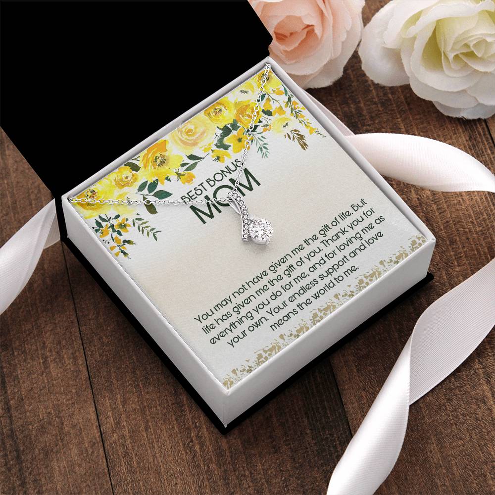 Best Bonus Mom Alluring Beauty Necklace Mother&#39;s Day Alluring Beauty Necklace
