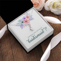 Customize Bridesmaid Proposal Gift Necklace Will You Be My Bridesmaid Wedding Gift Alluring Beauty Necklace