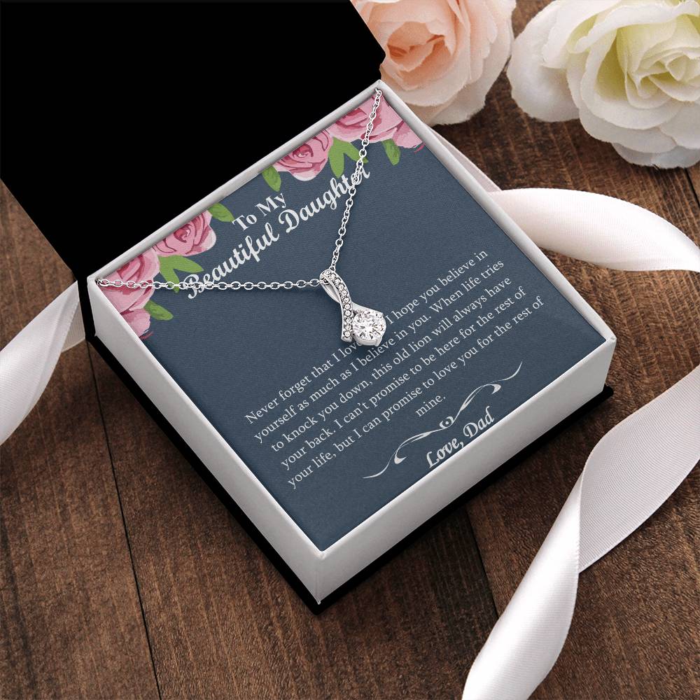 To My Beautiful Daughter Straighten Your Crown Necklace Mom Daughter Necklace Daughter Birthday Gift Daughter Alluring Beauty Necklace