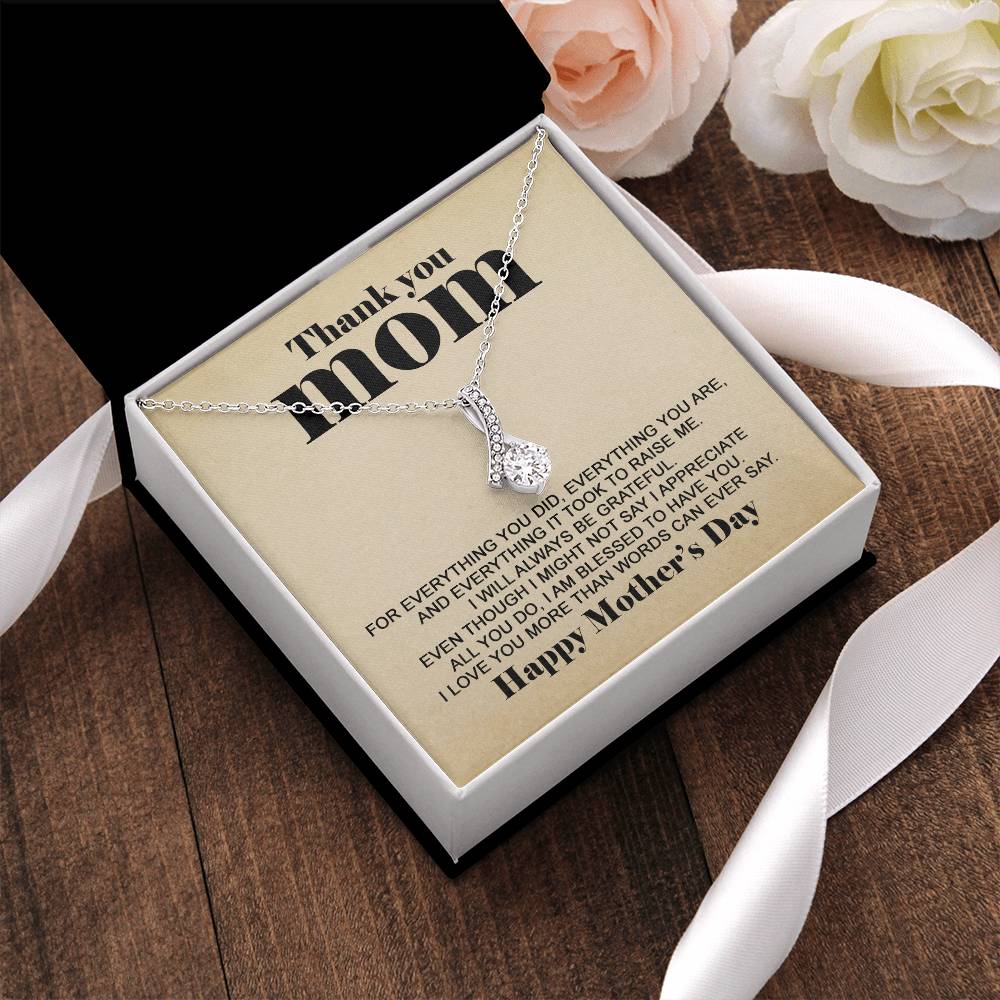 Thank You Mom - Happy Mother&#39;s Day Necklace 1  Alluring Beauty Necklace