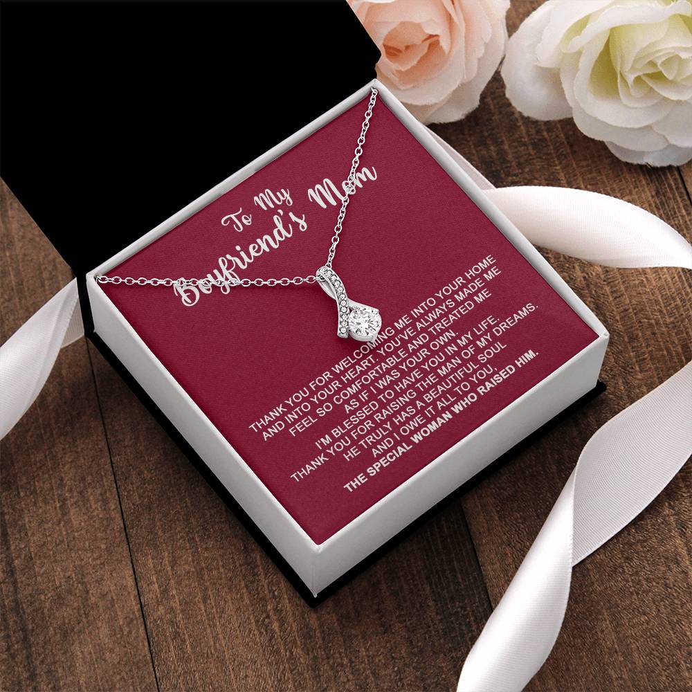 To My Boyfriend's Mom - I Owe It All To You - Necklace Br Alluring Beauty Necklace