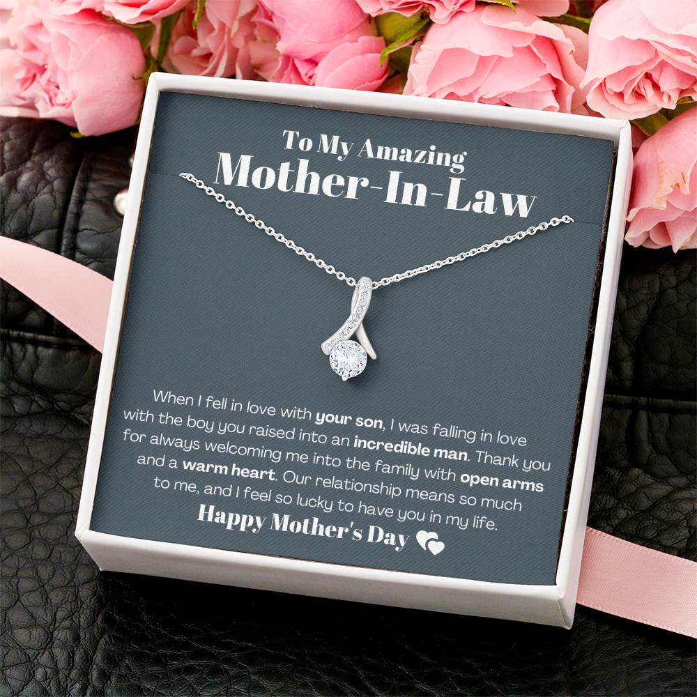 To My Amazing Mother-In-Law - Lucky To Have You - Alluring Beauty Necklace Alluring Beauty Necklace