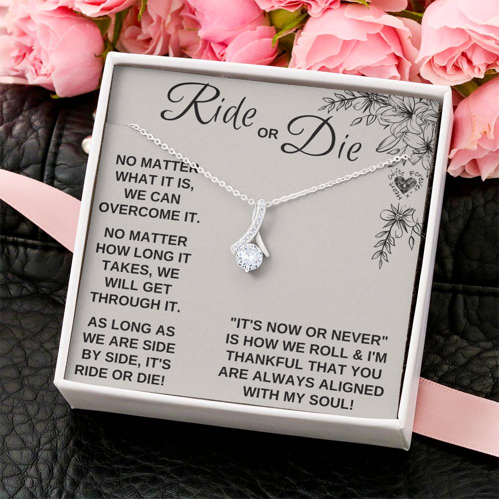Ride Or Die Pendant For My Soulmate Alluring Beauty Necklace