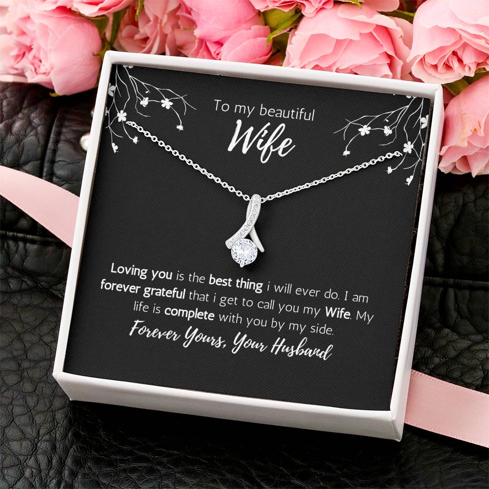 To My Beautiful Wife - Forever Yours - Alluring Beauty Necklace Alluring Beauty Necklace