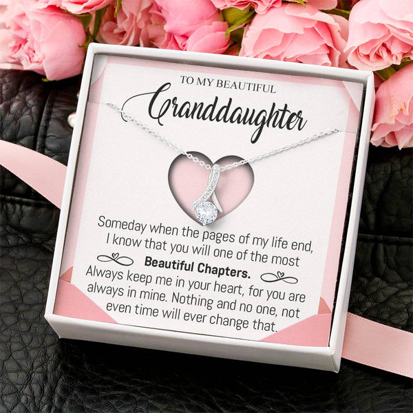 To My Beautiful Granddaughter 3 Alluring Beauty Necklace