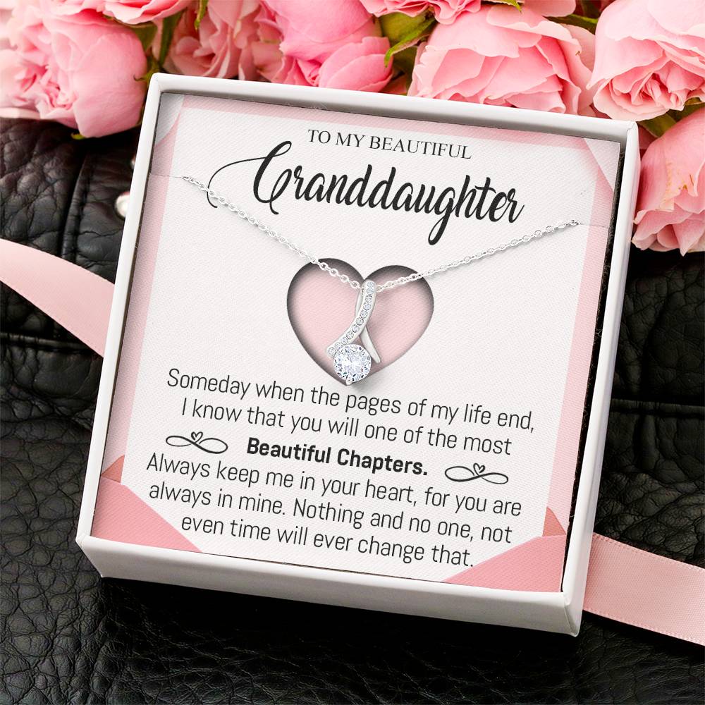 To My Beautiful Granddaughter 3 Alluring Beauty Necklace