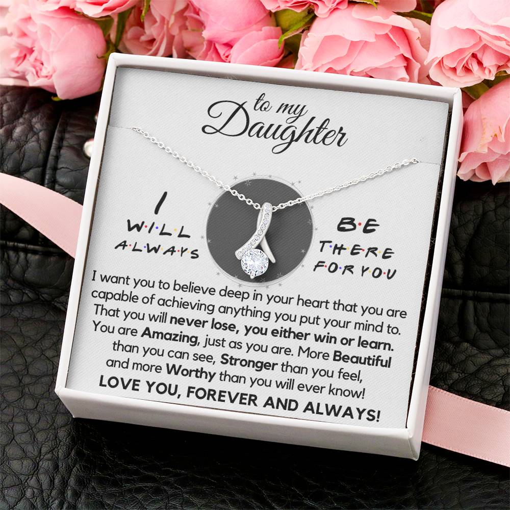 To My Daughter - Forever Love Mother's Day Necklace Gift Set Daughter Gift From Mom Anniversary Alluring Beauty Necklace