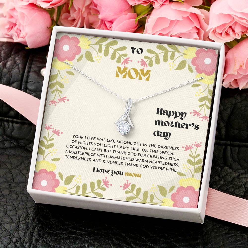 To Mom-Happy Mother's Day Necklace Gift Set. Alluring Beauty Necklace