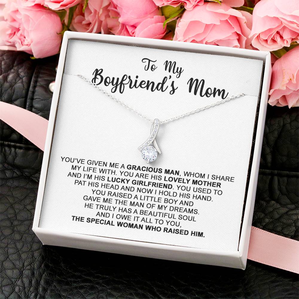 To My Boyfriend's Mom - The Special Woman Who Raised Him - Necklace W Alluring Beauty Necklace