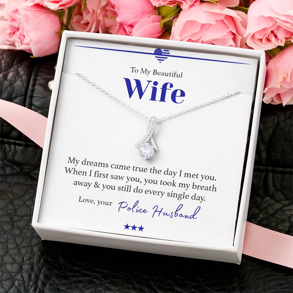 To My Beautiful Wife - You Took My Breath Away - Necklace 2 Alluring Beauty Necklace