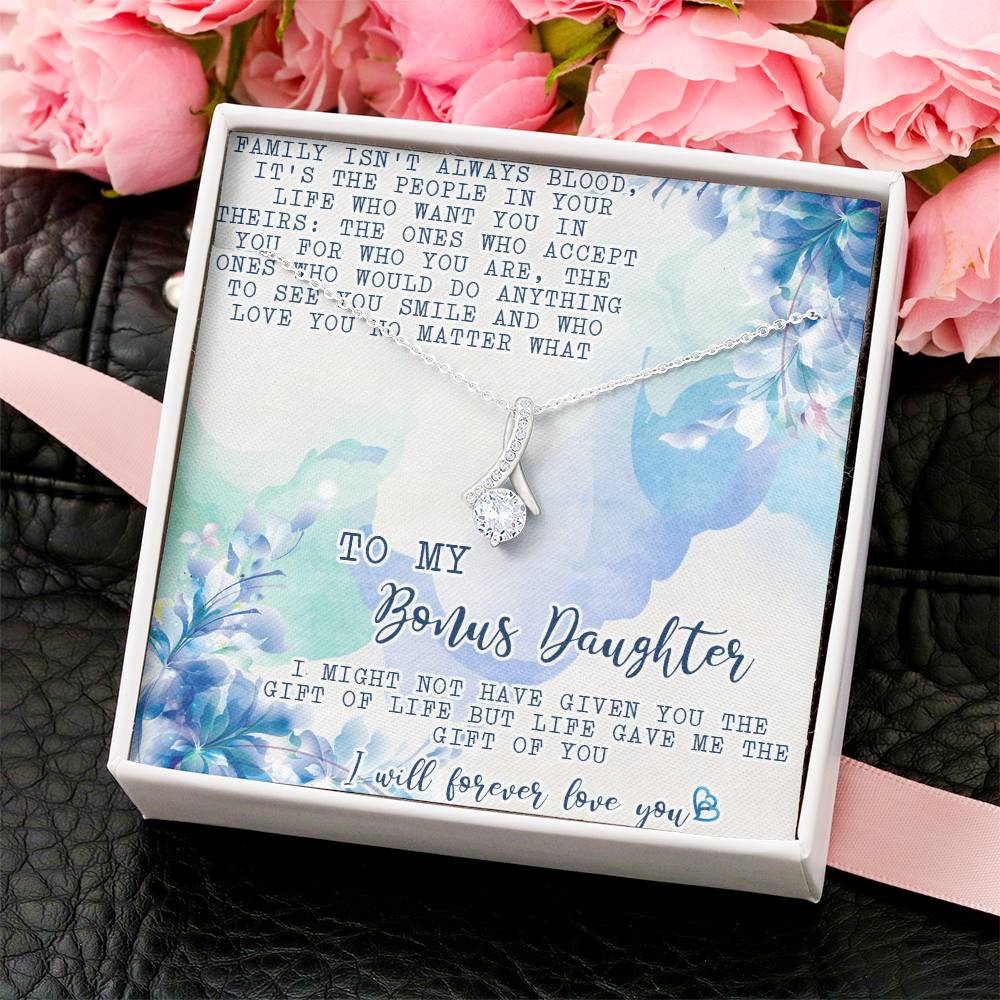 Stepdaughter Necklace Gift Customize Bonus Daughter Necklace Alluring Beauty Necklace For Stepdaughter Daughter In Law Necklace Gifts Alluring Beauty Necklace