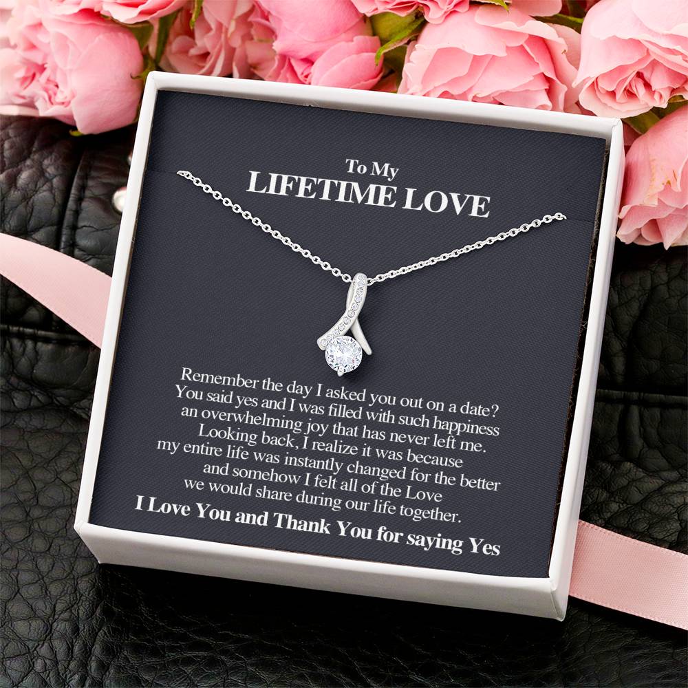 Thank You Lifetime Love Pendant Alluring Beauty Necklace