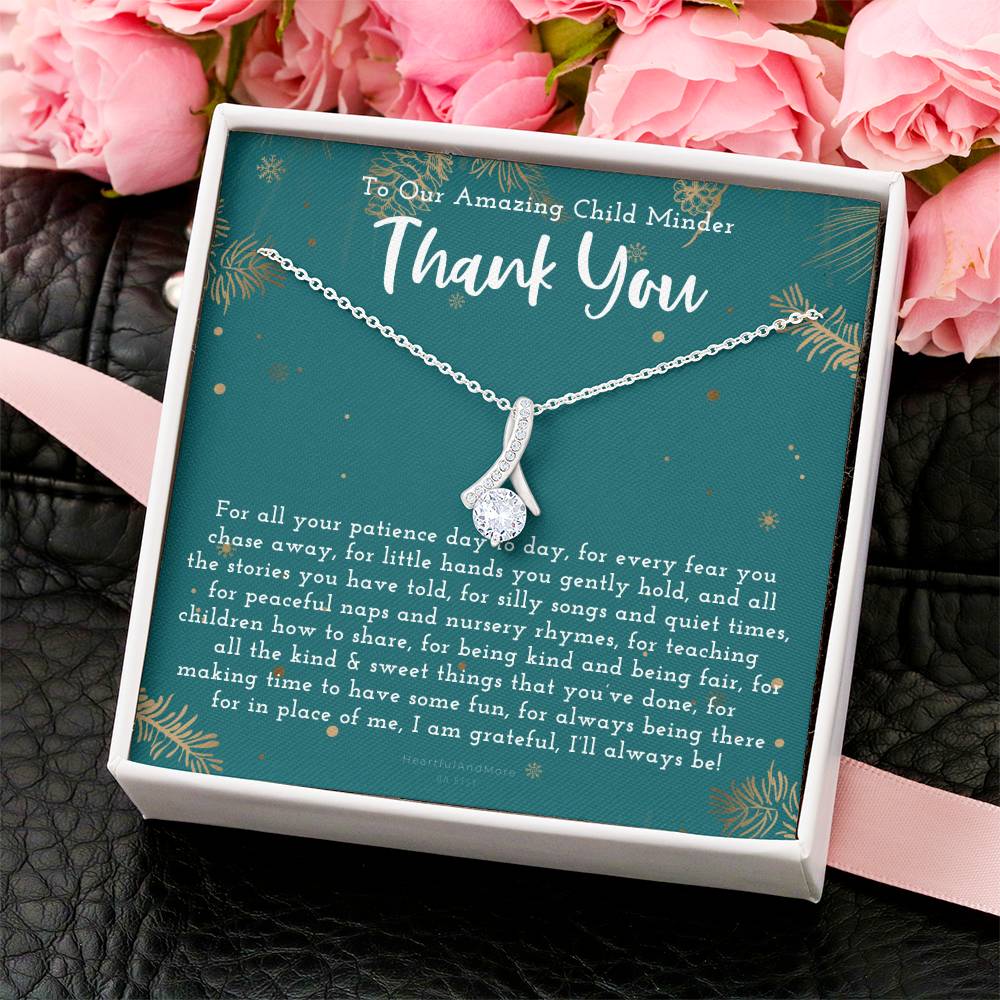Thank You Gift For Child Minder Child Minder Appreciation Gift  Child Minder Leaving Gift Childminder Christmas Gift Child Minder Necklace Alluring Beauty Necklace