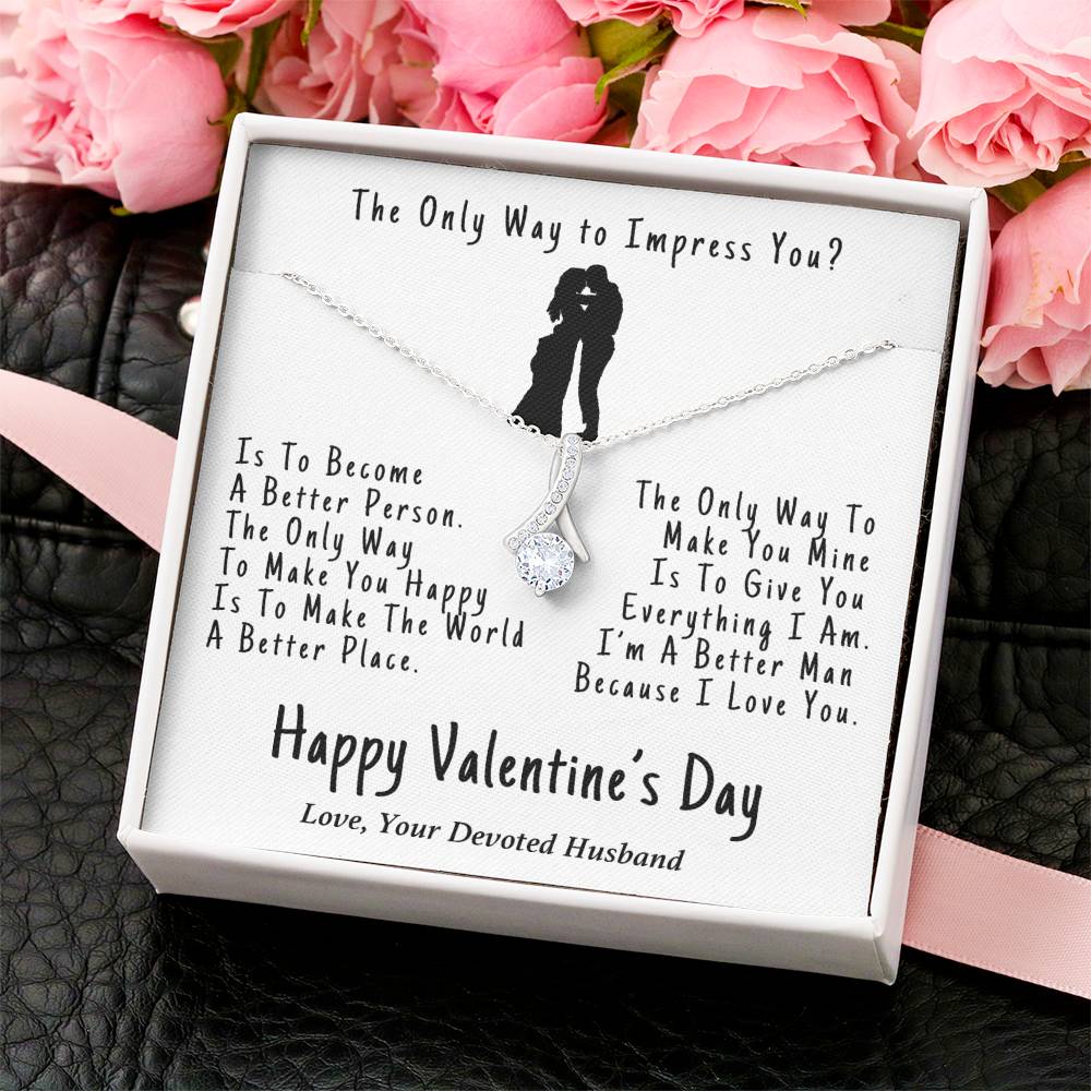 Because I Love You Devotion Pendant Alluring Beauty Necklace