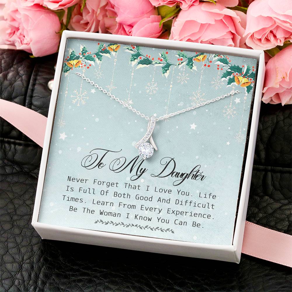 Mom To Daughter Alluring Beauty Necklace Gift -  Daughter Birthday Gift Daughter Jewelry Daughter Necklace Alluring Beauty Necklace