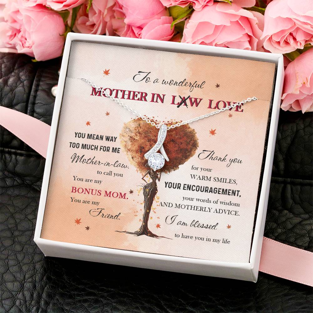 To A Wonderful Mother In Law Alluring Beauty Necklace