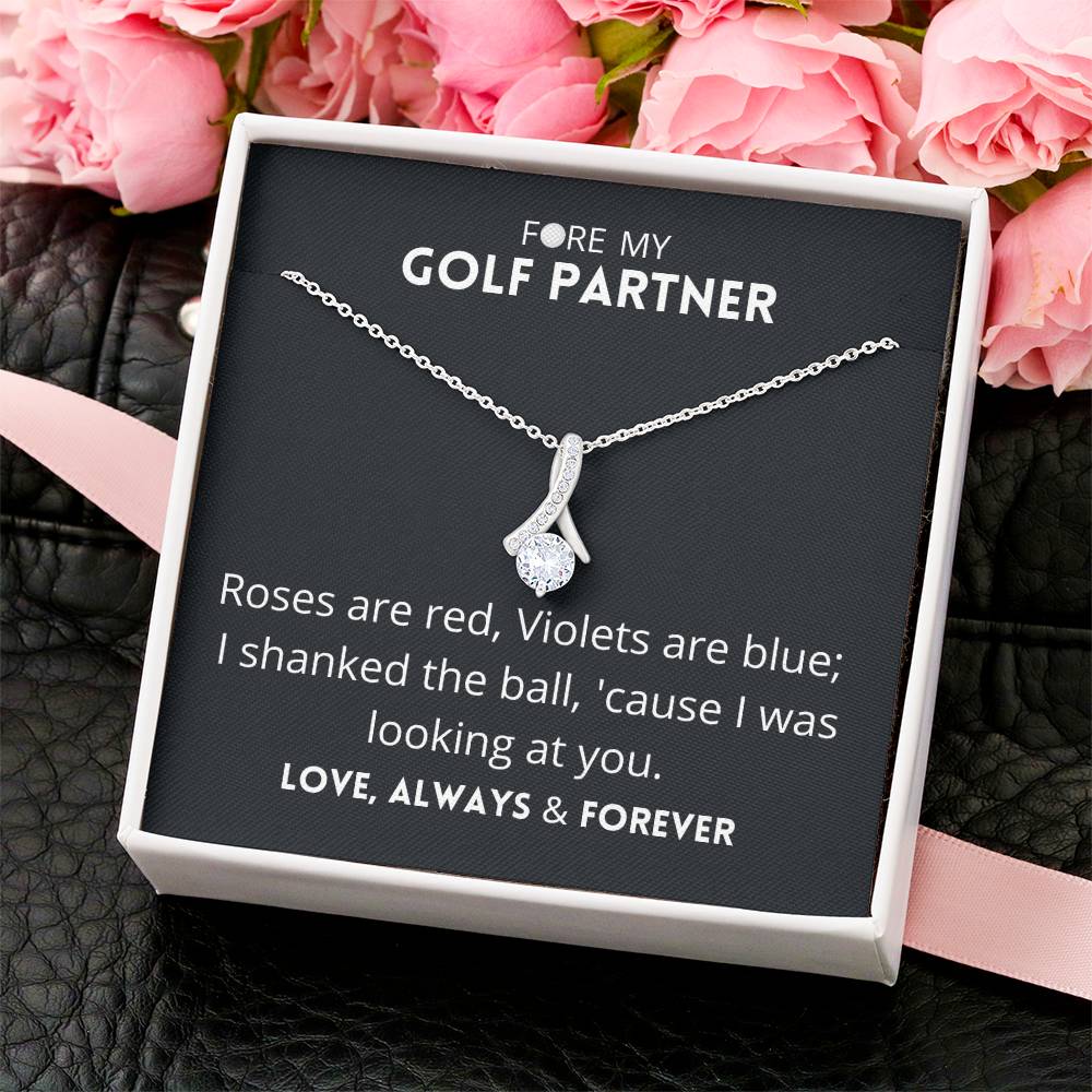 Roses Are Red Golf Necklace Alluring Beauty Necklace