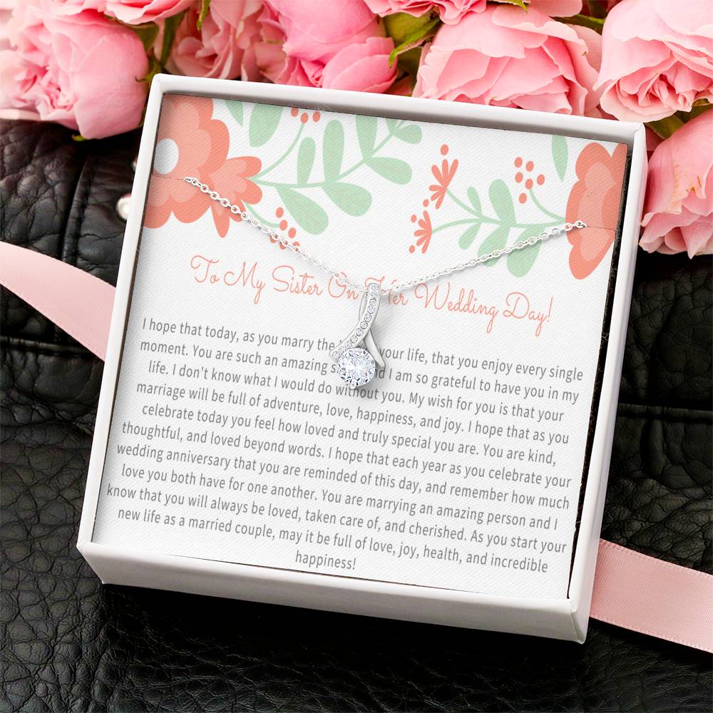 Sister Wedding Day Gift To Bride From Sister Necklace Sister To Bride Gift Bride Jewelry Gift From Sister Alluring Beauty Necklace