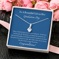 To A Beautiful Girl On Her Graduation - Graduation Gift Necklace Graduation Gift For Her College Graduation Alluring Beauty Necklace