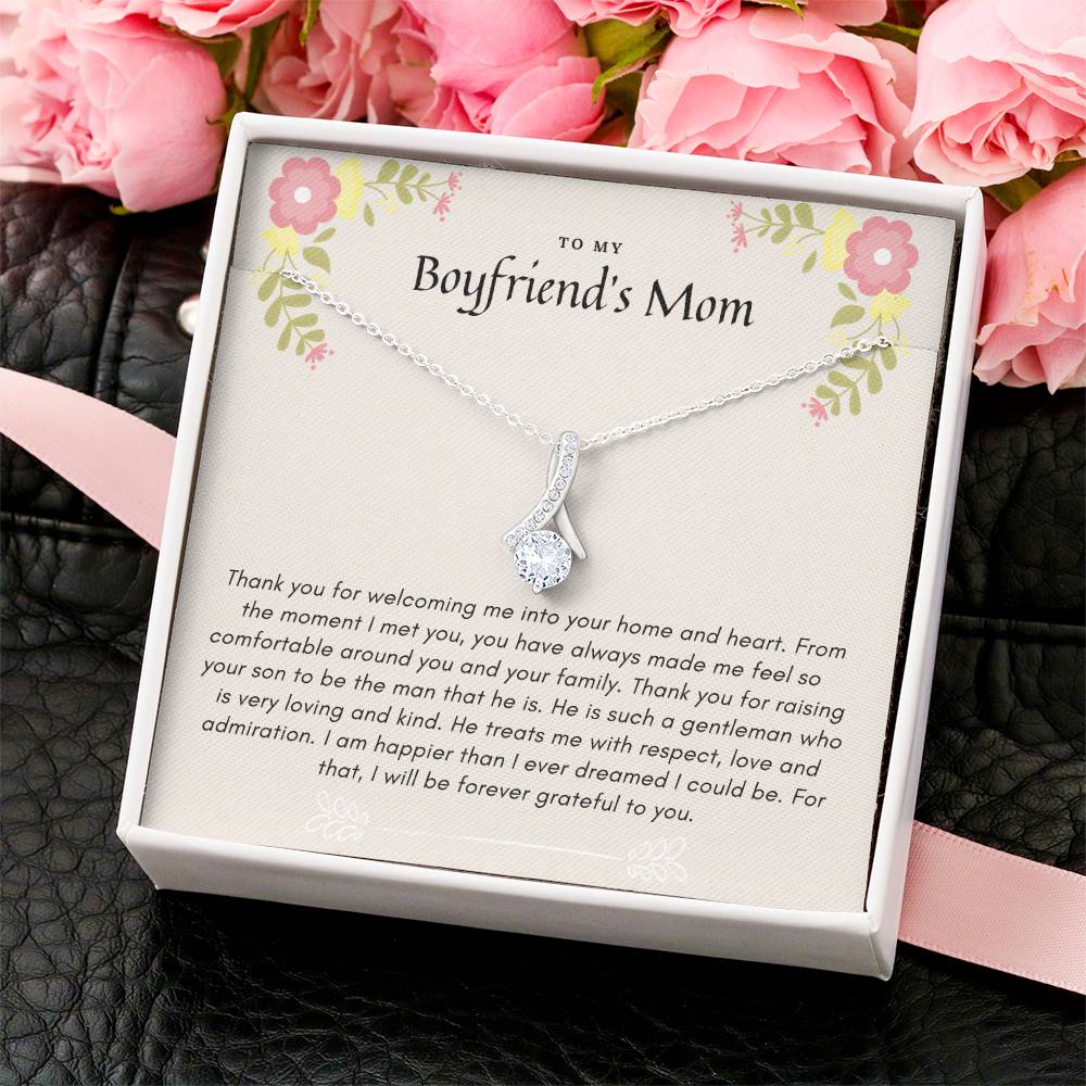 To My Boyfriend's Mom - Sparkly Pendant Alluring Beauty Necklace
