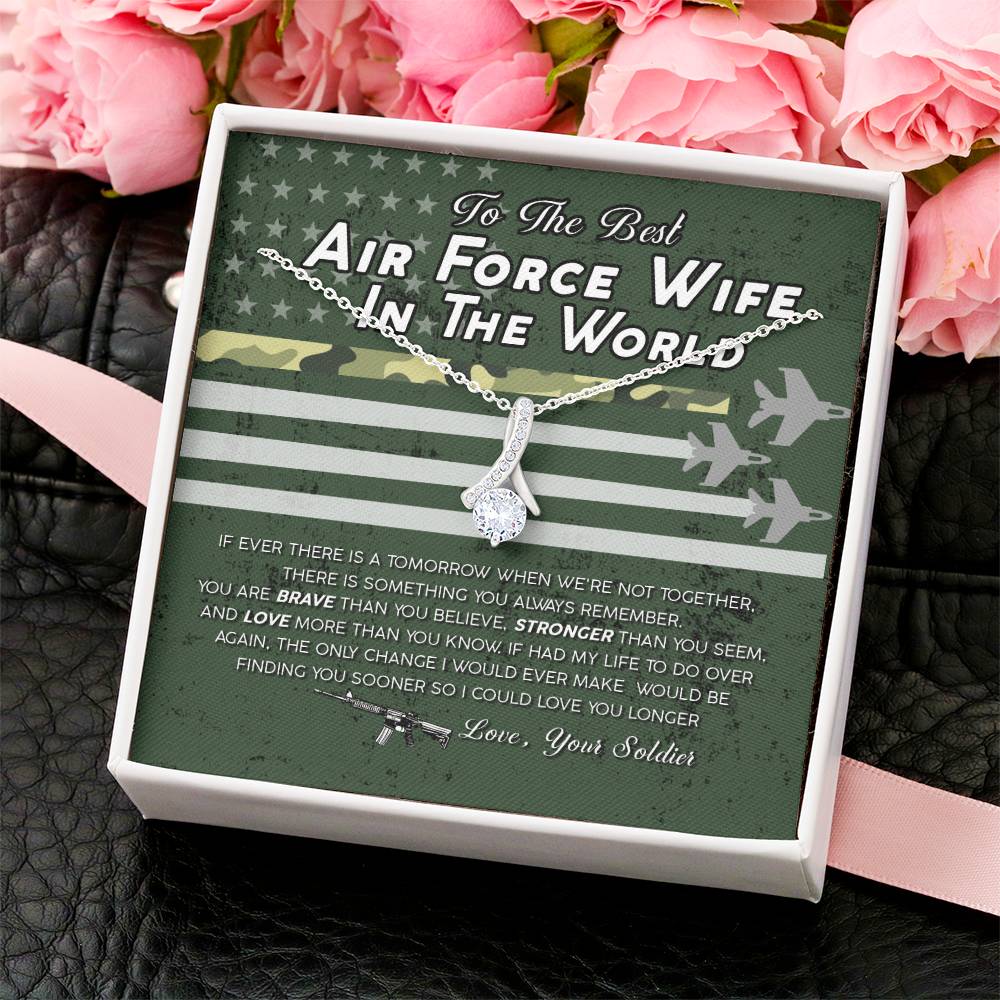 Air Force Wife Gift Air Force Wife Necklace From Husband Gift Military Wife Alluring Beauty Necklace