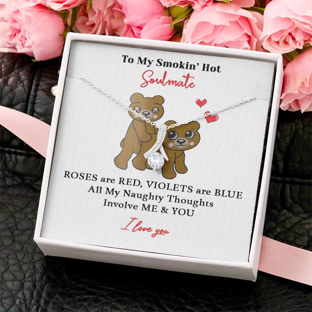 Roses Are Red Violets Are Blue - Valentine's Day Gift Alluring Beauty Necklace