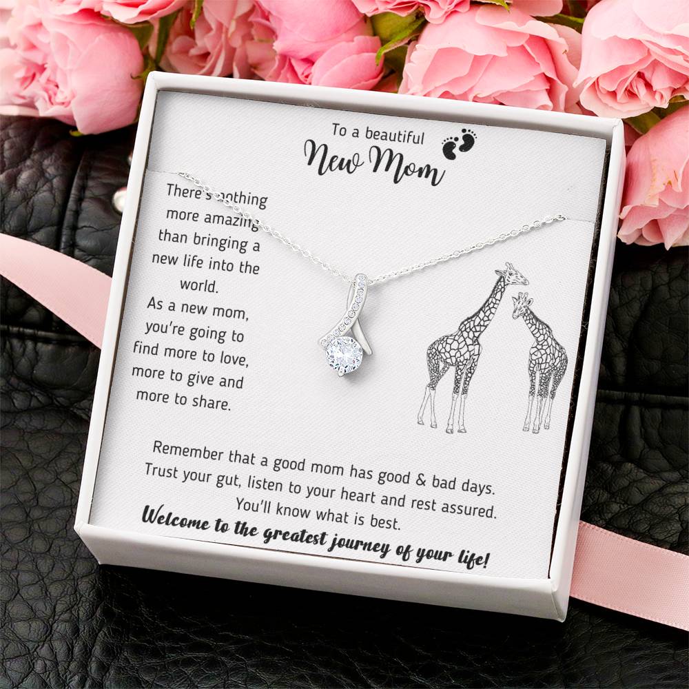 The Most Meaningful Gift For A New Mom - Giraffe Necklace New Mom Mother's Day Gift First Time Mom Gift New Mom Gift Jewelry Gift For New Mom Necklace