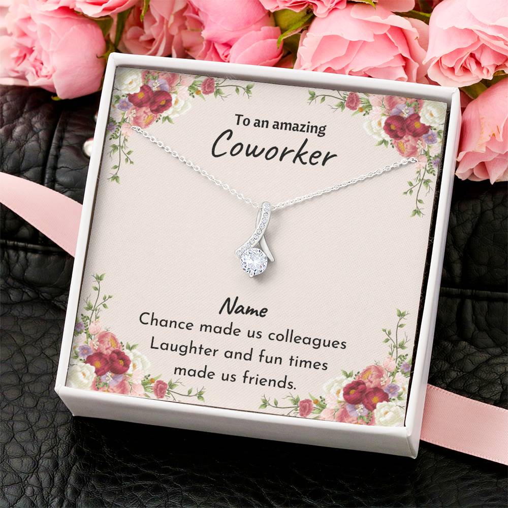 Petit Ribbon - Coworker Leaving - Chance Made Us Colleagues Alluring Beauty Necklace