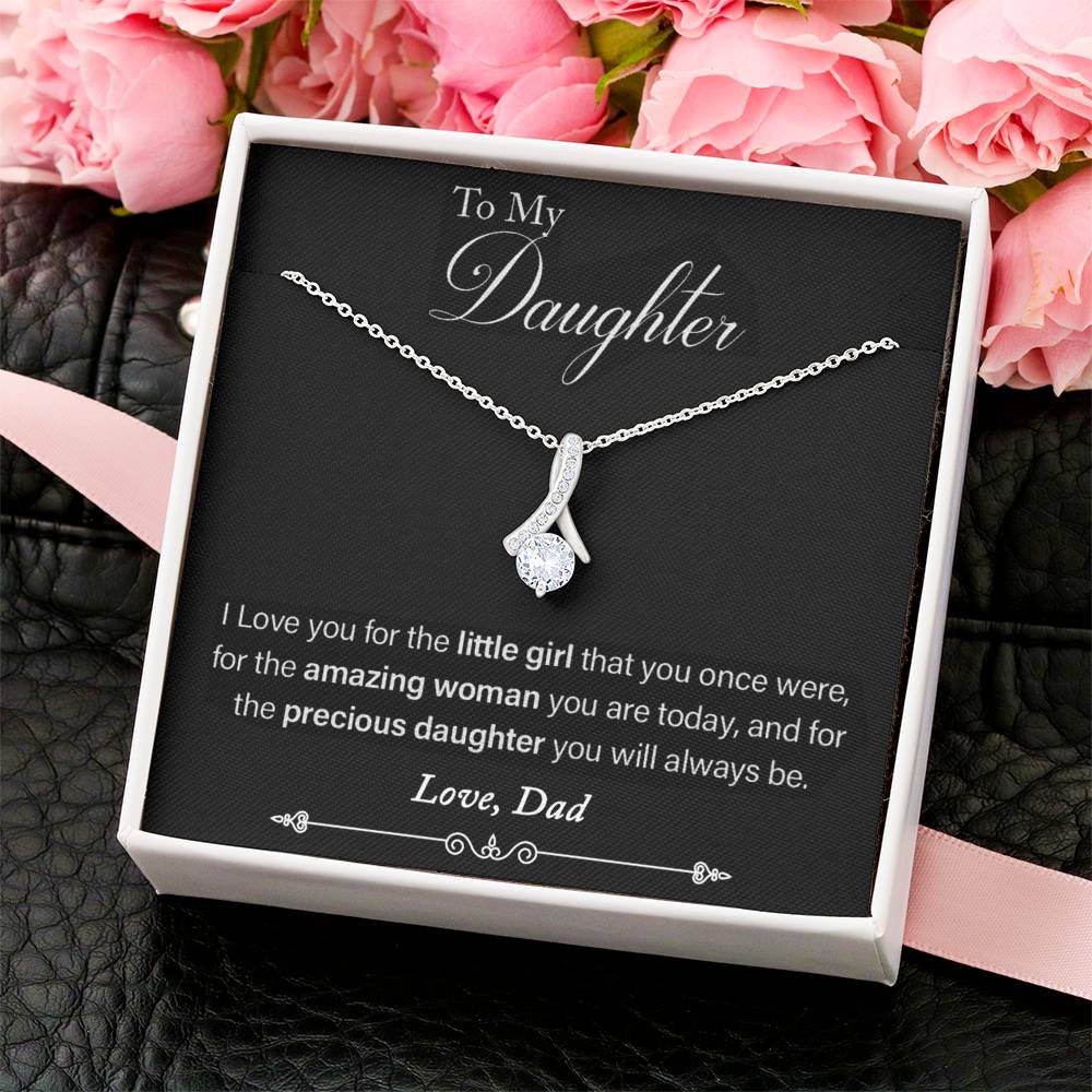 To My Daughter - Love Dad Alluring Beauty Necklace