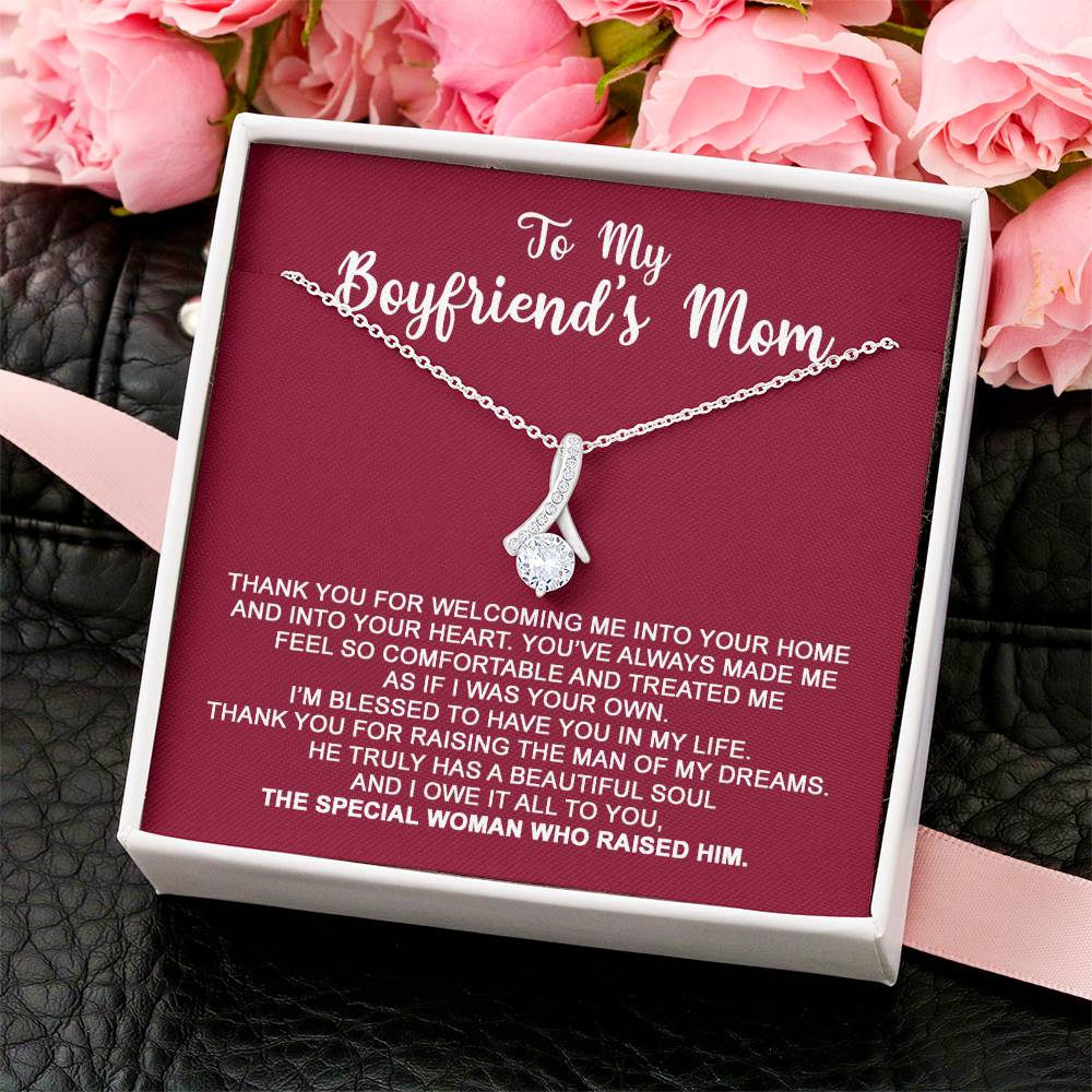 To My Boyfriend's Mom - I Owe It All To You - Necklace Br Alluring Beauty Necklace