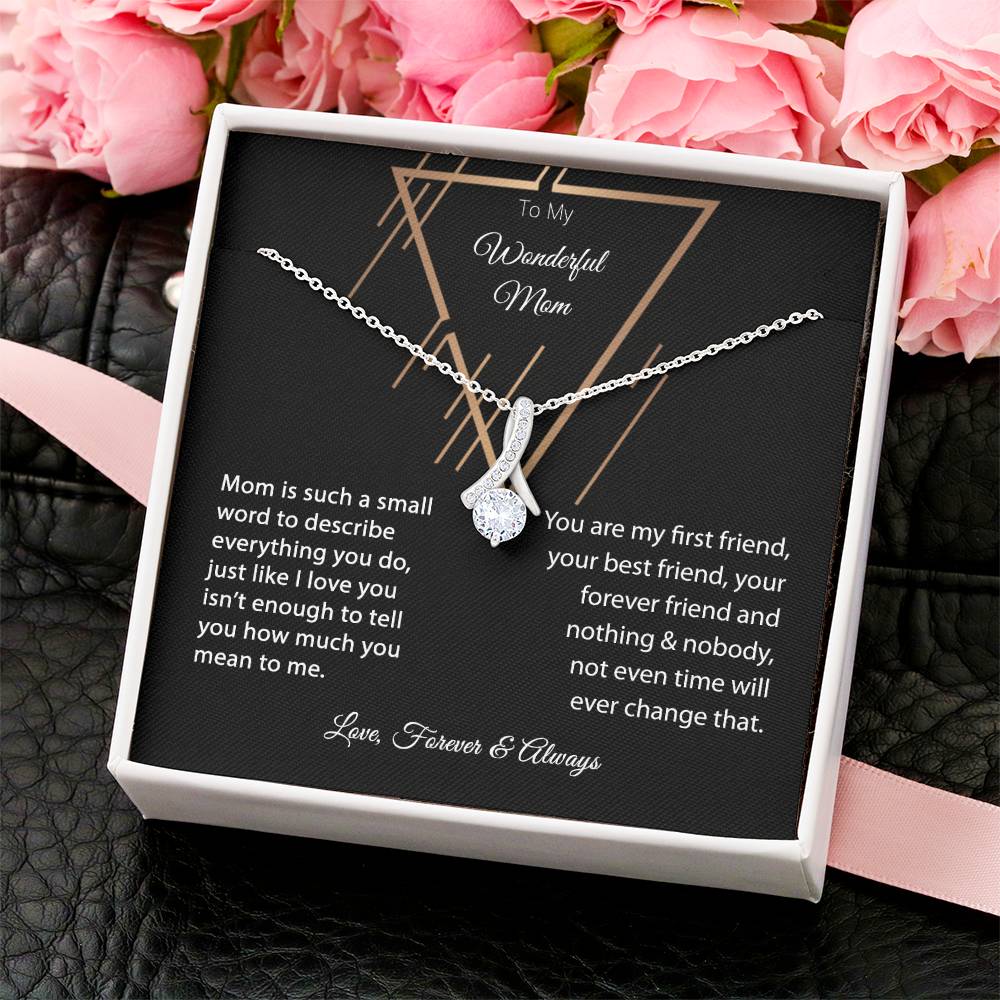 Mom Is A Small Word Necklace Alluring Beauty Necklace