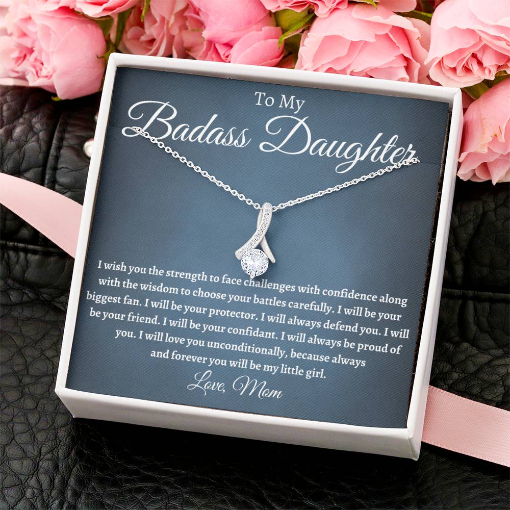 To My Badass Daughter - Will Be My Little Girl Alluring Beauty Necklace