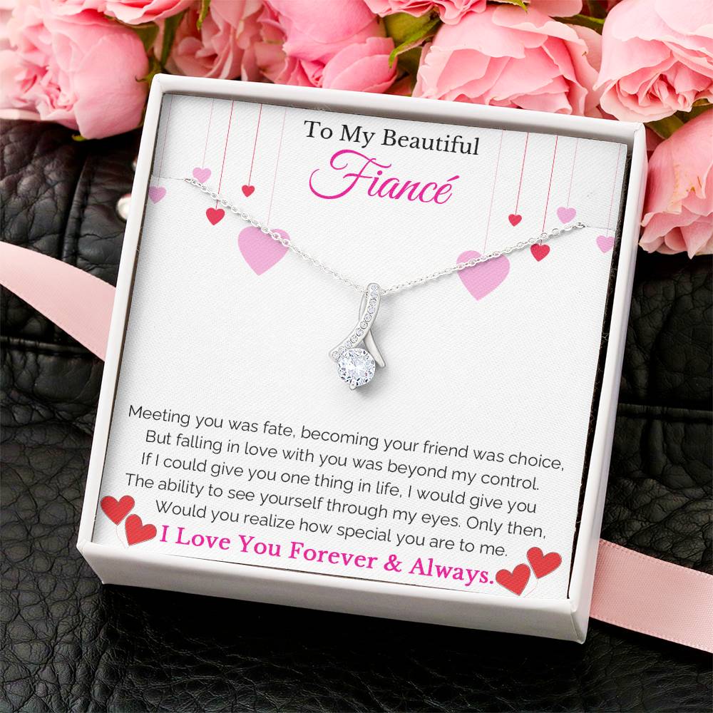 To My Beautiful Fiancé Alluring Beauty Necklace
