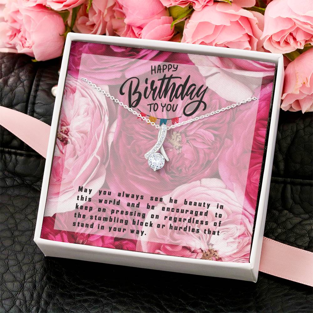 Personalised Happy Birthday Gift Box. Thinking Of You Happy Birthday Alluring Beauty Necklace