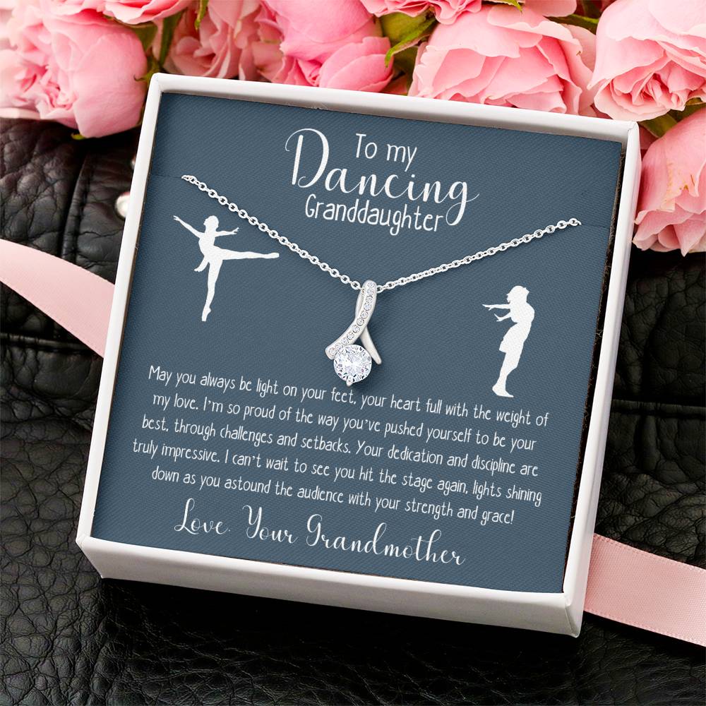 To My Dancing Granddaughter - Gift For Tap Dancer Folk Dancer Dance Enthusiast Alluring Beauty Necklace