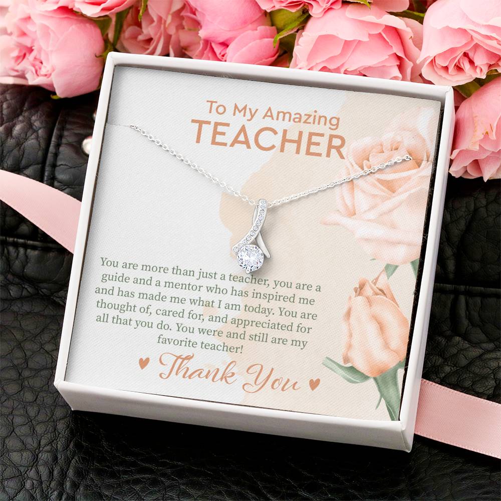 Teacher Necklace Gift Thank You Gift For Teacher From Student Mentor Gift Idea Alluring Beauty Necklace