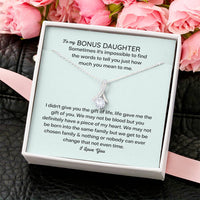 To My Bonus Daughter Necklace Birthday Gift For Bonus Daughter Step Daughter Necklace Foster Daughter Alluring Beauty Necklace