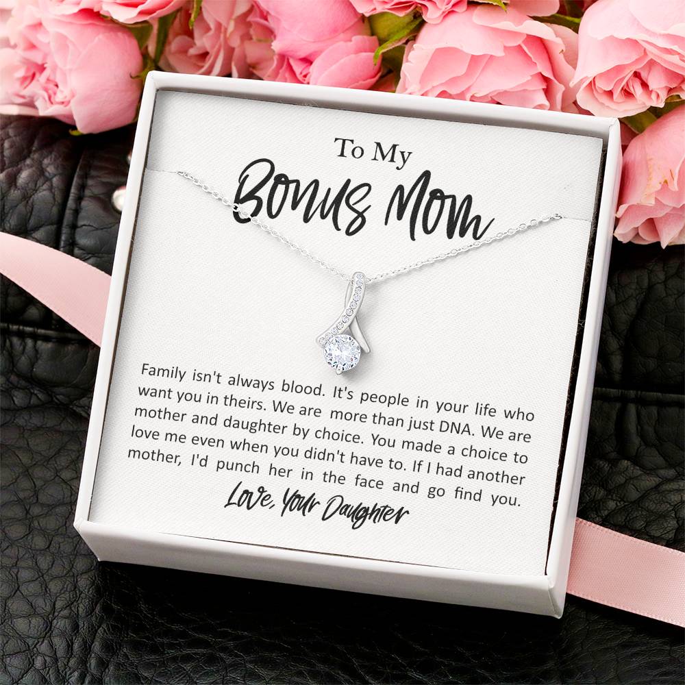 To My Bonus Mom - From Daughter Alluring Beauty Necklace